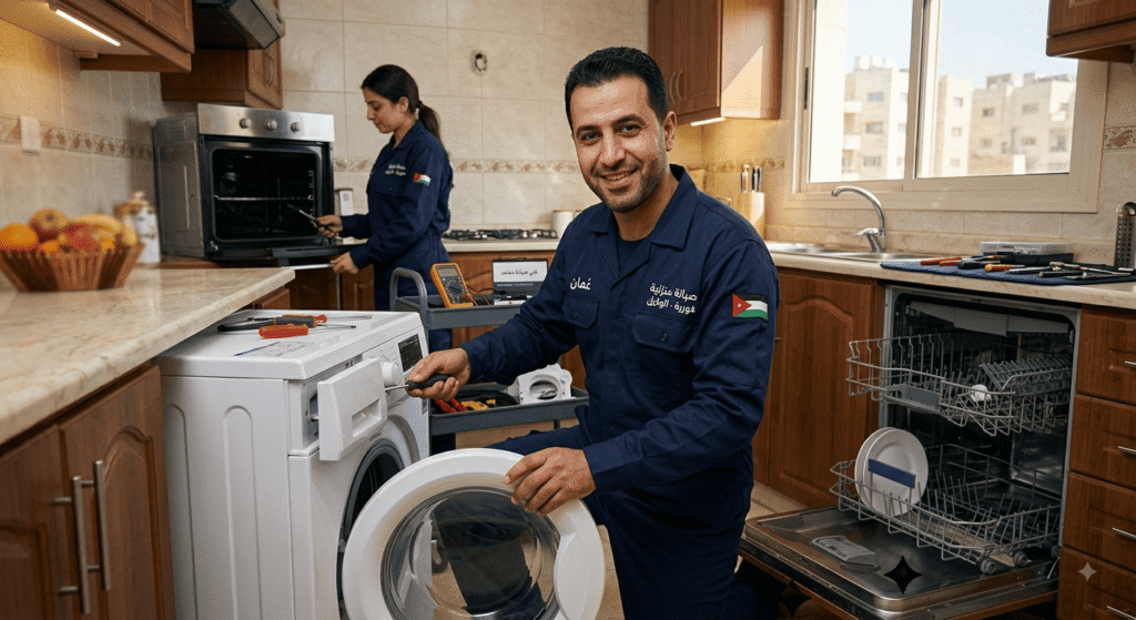 صيانة غسالات وجلايات وأفران في عمان فني صيانة منزلية فورية - الوكيل